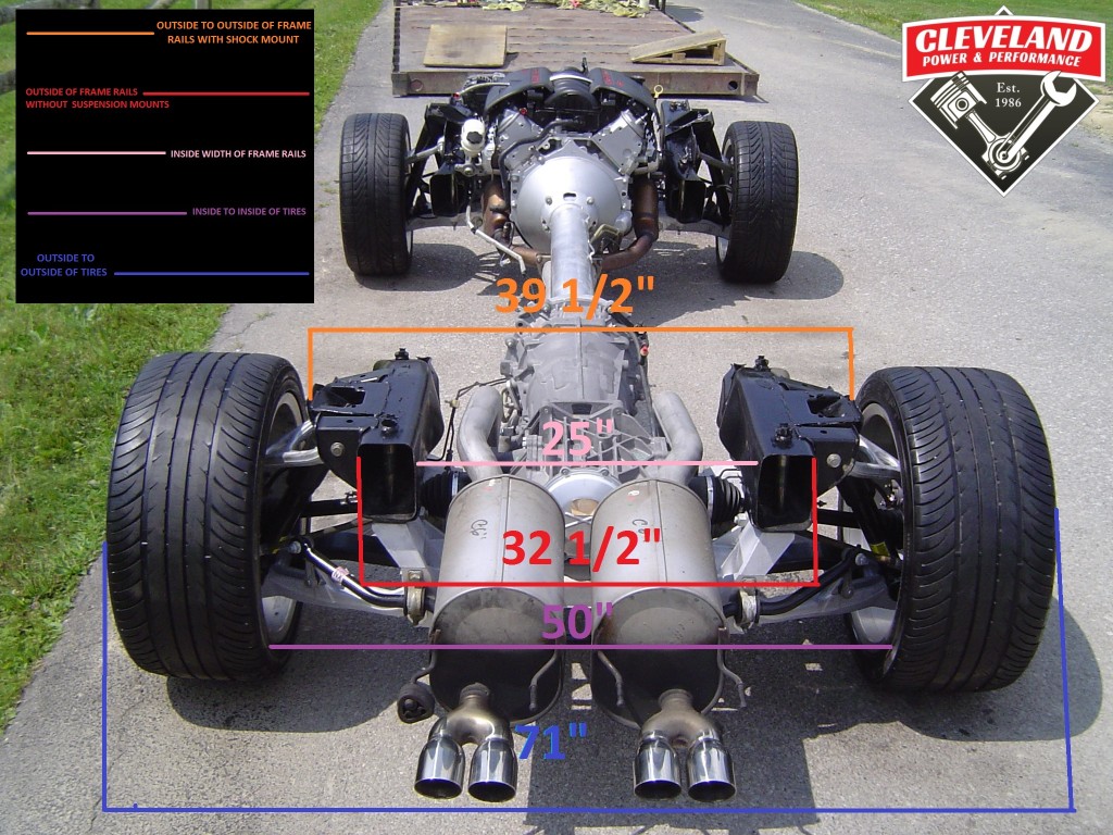 C6 corvette rolling chassis measurements