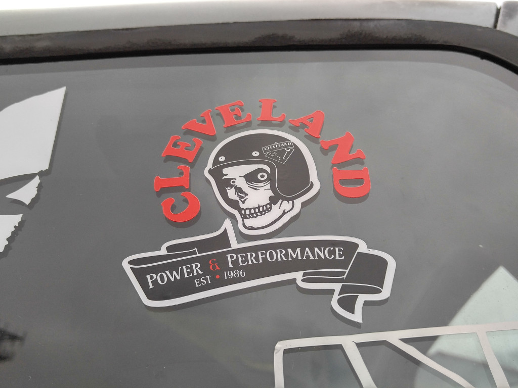 CLEVELAND POWER & PERFORMANCE SKULL DECAL (1)