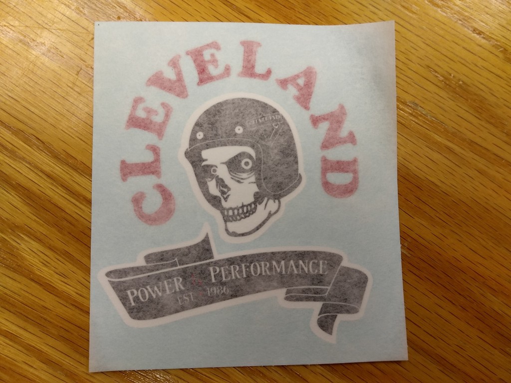 CLEVELAND POWER & PERFORMANCE SKULL DECAL (2)