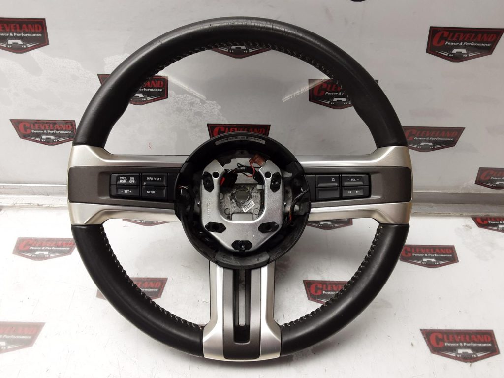 2013-2014 Ford Mustang Gt Oem Steering Wheel Assembly Black Leather W 