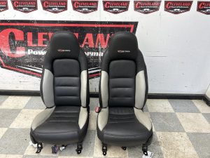 2006-2013 C6 Corvette Z06 OEM Power Seats - Leather Black / Grey