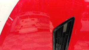 SCRATCHED 2016-2018 Chevrolet Camaro SS OEM Red Hot Red Hood Panel 84149361 - Image 3