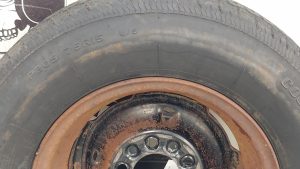 RUSTED 1963 Buick Lesabre OEM 15x5.5" 5x5 Steel Wheels Set of 4 - Image 10