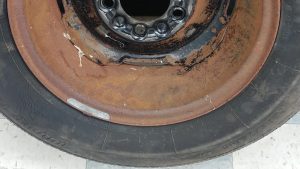 RUSTED 1963 Buick Lesabre OEM 15x5.5" 5x5 Steel Wheels Set of 4 - Image 16