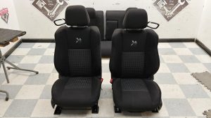 2015-2023 Dodge Challenger R/T Scat Pack Seats Set Houndstooth Cloth Front & Rear w/ Airbags